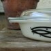 Barbed Wire pyrex divided casserole dish mid century vintage