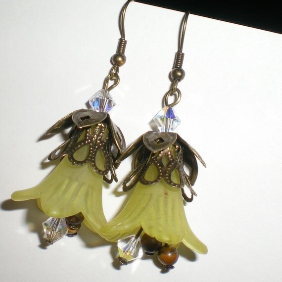 Exotic Lemon Flower Earrings