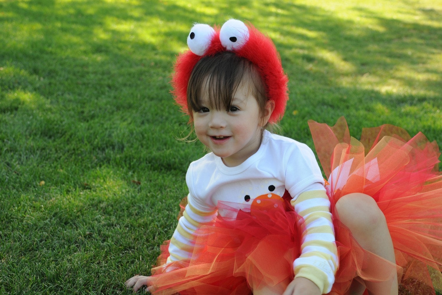 Cute and Cuddly Elmo Inspired Tutu Costume, Preschool Size