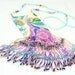 Necklace, Beaded, Ocean Flowers Cascade with Fringe