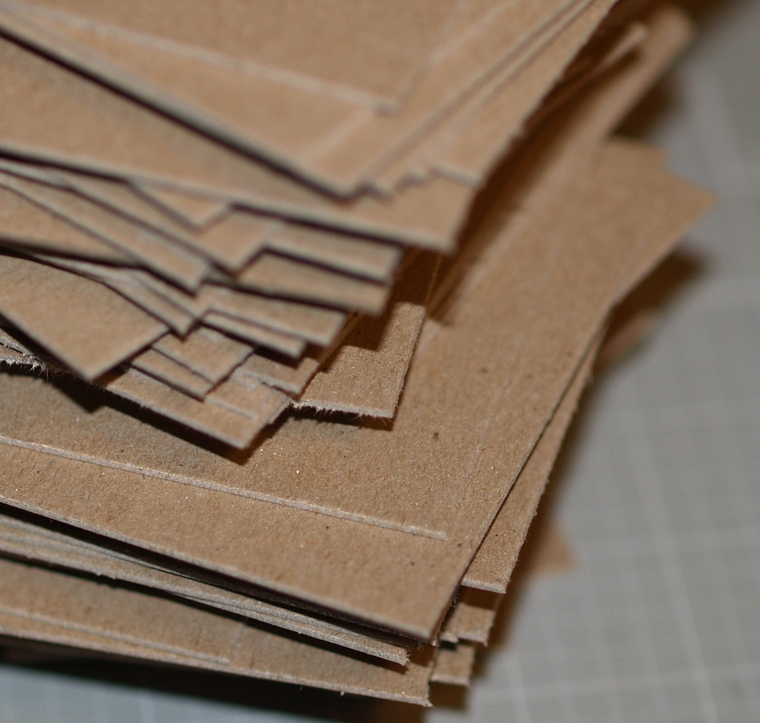 ATC / ACEO Blanks ... 100 Cards . Heavy Weight . Kraft Color . Chipboard . Poly Sleeves . Art Supplies . Mixed Media . Assemblage . Sturdy