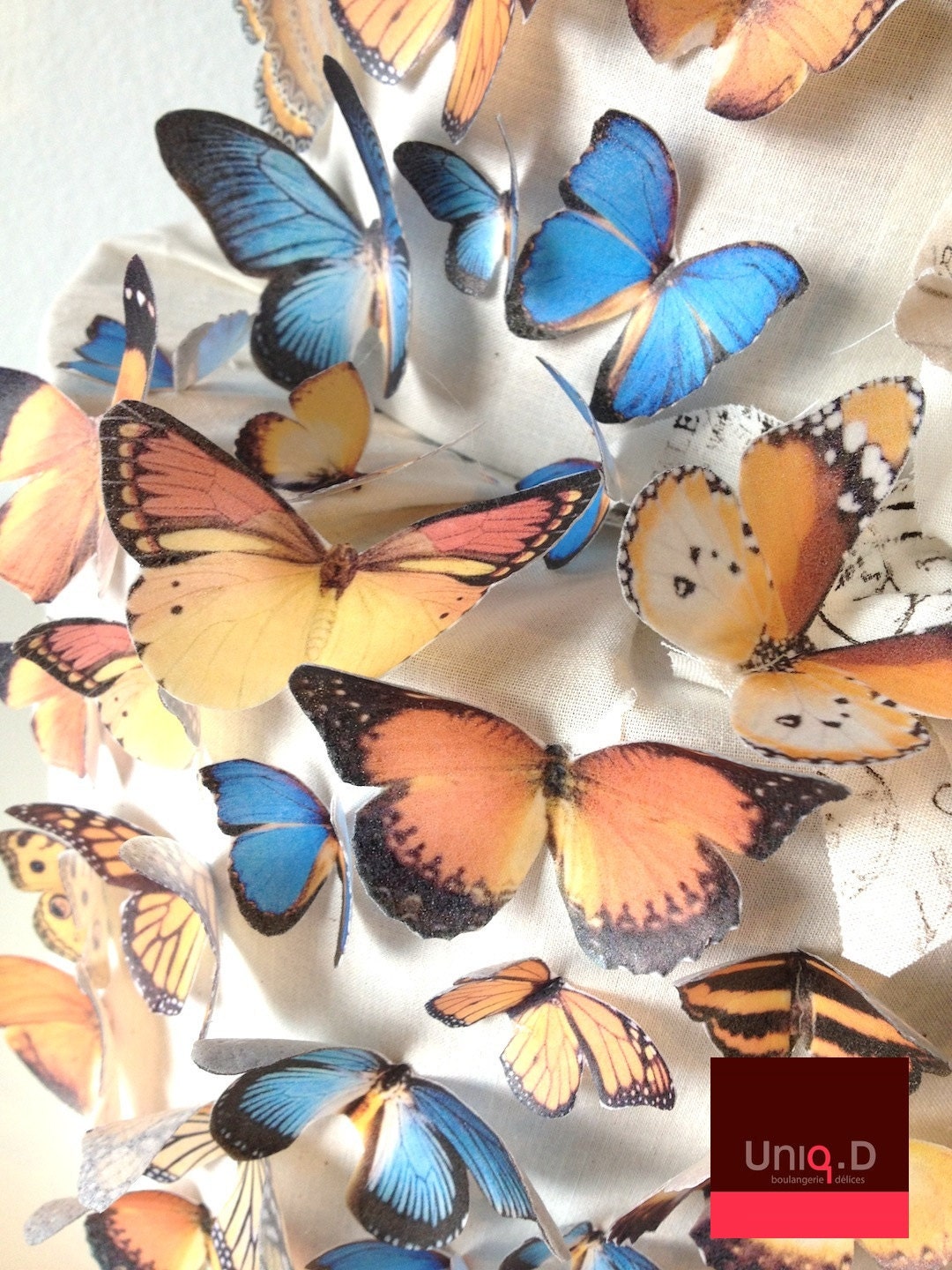 100 PRECUT edible butterfly decoration on sale - FREE SHIPPING - Assorted wedding favors by Uniqdots on Etsy
