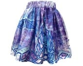 SALE. Blue Triangle Print Skirt
