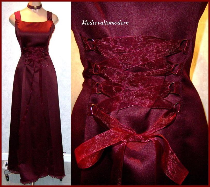 Burgundy Corset Dress