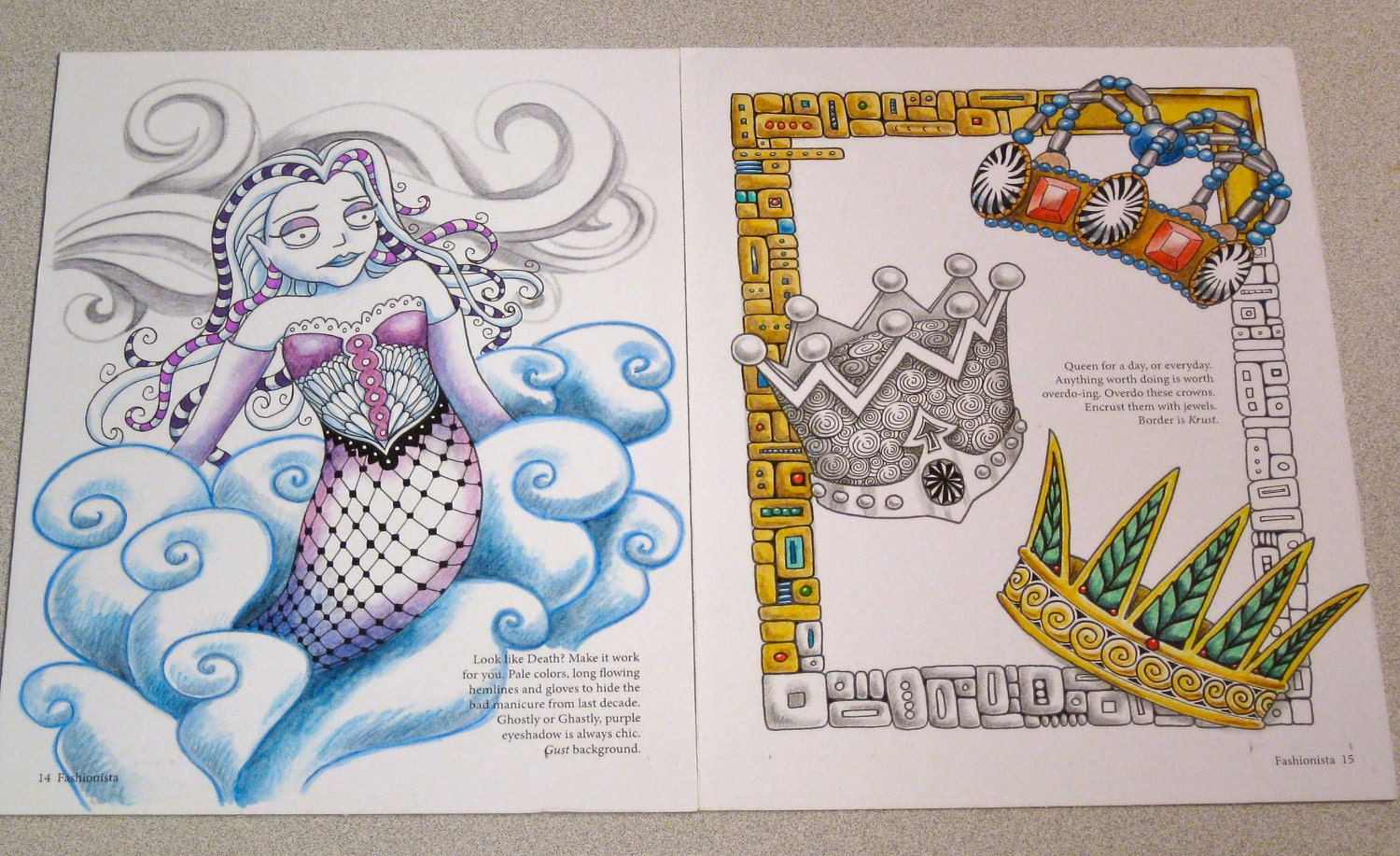 Tangled Fashionista - A Zentangle Coloring Book