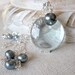 Photo Locket, Glass Locket Necklace, Sterling Silver, Freshwater Peacock Pearls