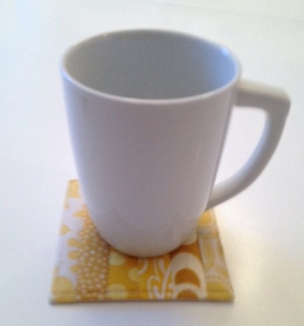 Coasters Quilted Made with Golden, Sunny and Pale Yellows