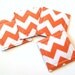 Set of 4 Coasters made w/ Designer fabric Chevron in Orange, Tangerine