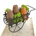 vintage wire 1950s garden cart planter