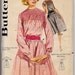 Vintage 1960s Smocked Gingham Day Dress with Gathered Skirt Butterick 2771 Sewing Pattern--Bust 32