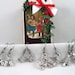 4 Sets Autumn and Christmas Charm Earrings with Vintage Gift Box