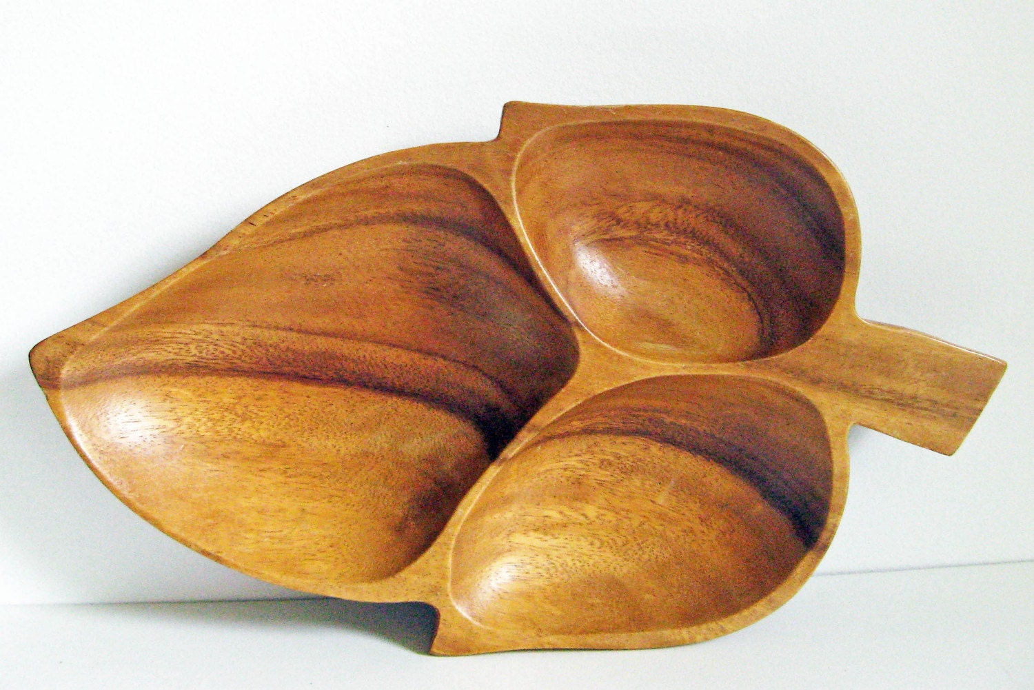 Vintage Wooden Leaf Shaped Bowl by WhiteWillowVintage on Etsy