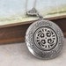 THE ETERNAL KNOT Celtic knot locket necklace in antique silver