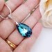 Something Blue Wedding Jewelry Bridal Jewelry Bridal Necklace Bridal Earrings (Large) bermuda blue Swarovski Crystal drops Bridesmaid Gifts