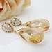 10% OFF SET of 5 Wedding Jewelry Bridesmaid Jewelry Bridesmaid Earrings Cubic zirconia Ear Posts with Golden Shadow Swarovski Crystals