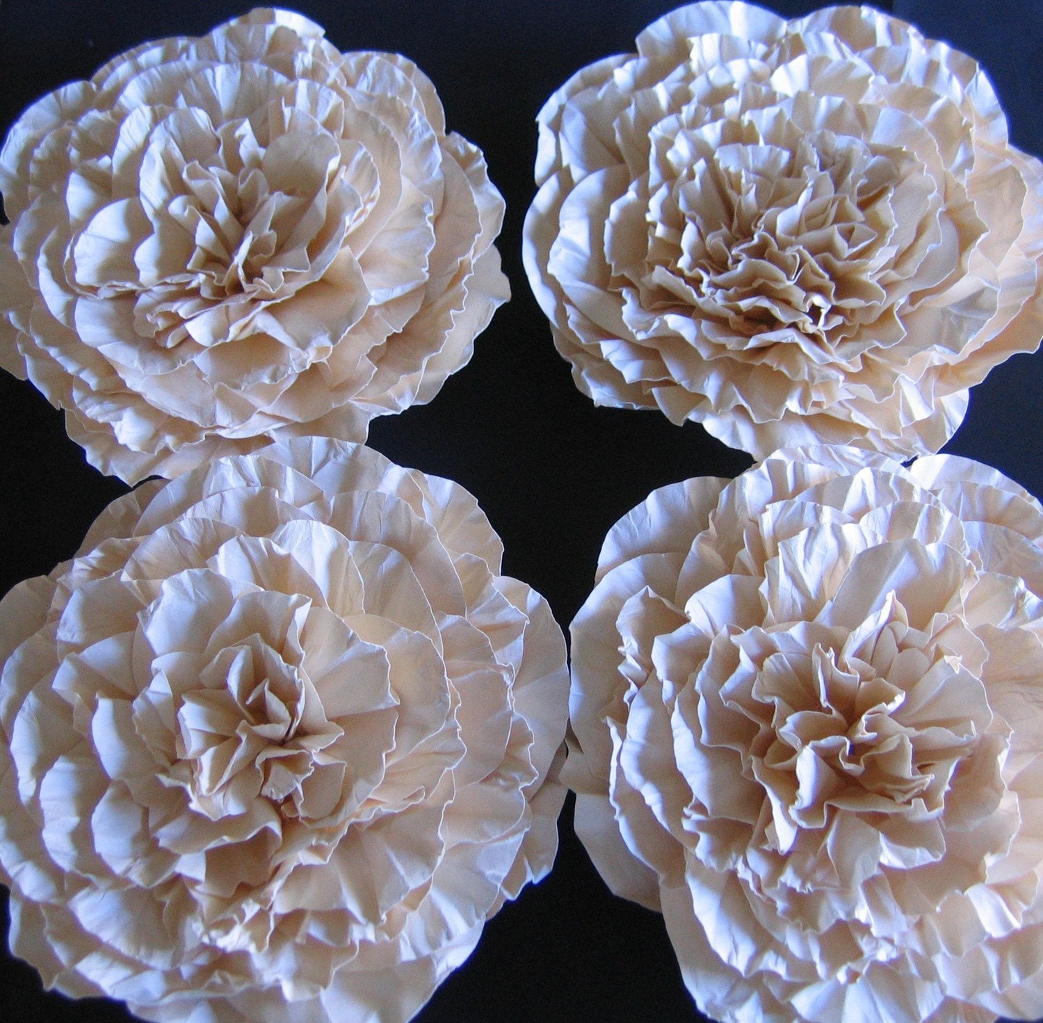 Paper Flower Centerpieces Handmade in the color of your choice-Open Flowers