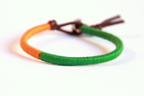 Woven Friendship Bracelet - Two Tone Oak Hill -- READY TO SHIP
