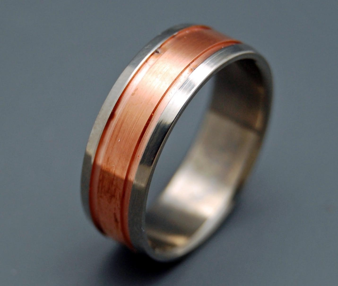 Copper Meets Titanium - Titanium Wedding Bands