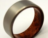 Sanctum - Amboyna Burl Titanium Band
