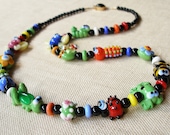 Frog Necklace with all your favorite garden Love Bugs