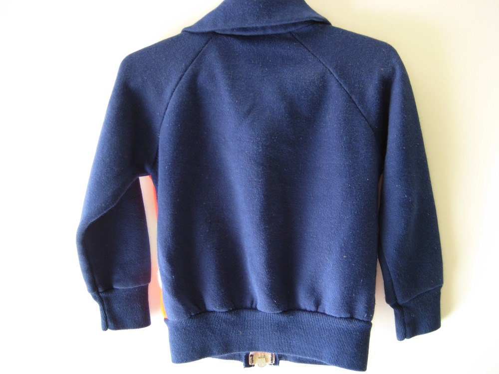 1970's child's vintage striped track top size 2