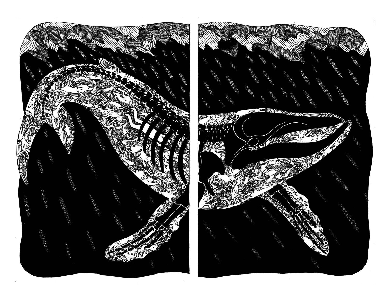 Illustration from In the Sounds and Seas: Archival Quality Digital Print