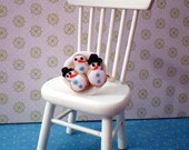 Miniature Snowmen Cookies on a Plate Ring