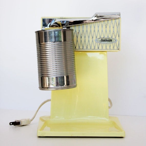 Retro Vintage Yellow Sunbeam Electric Can Opener by vintageavacado
