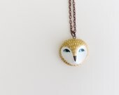 owl head pendant necklace
