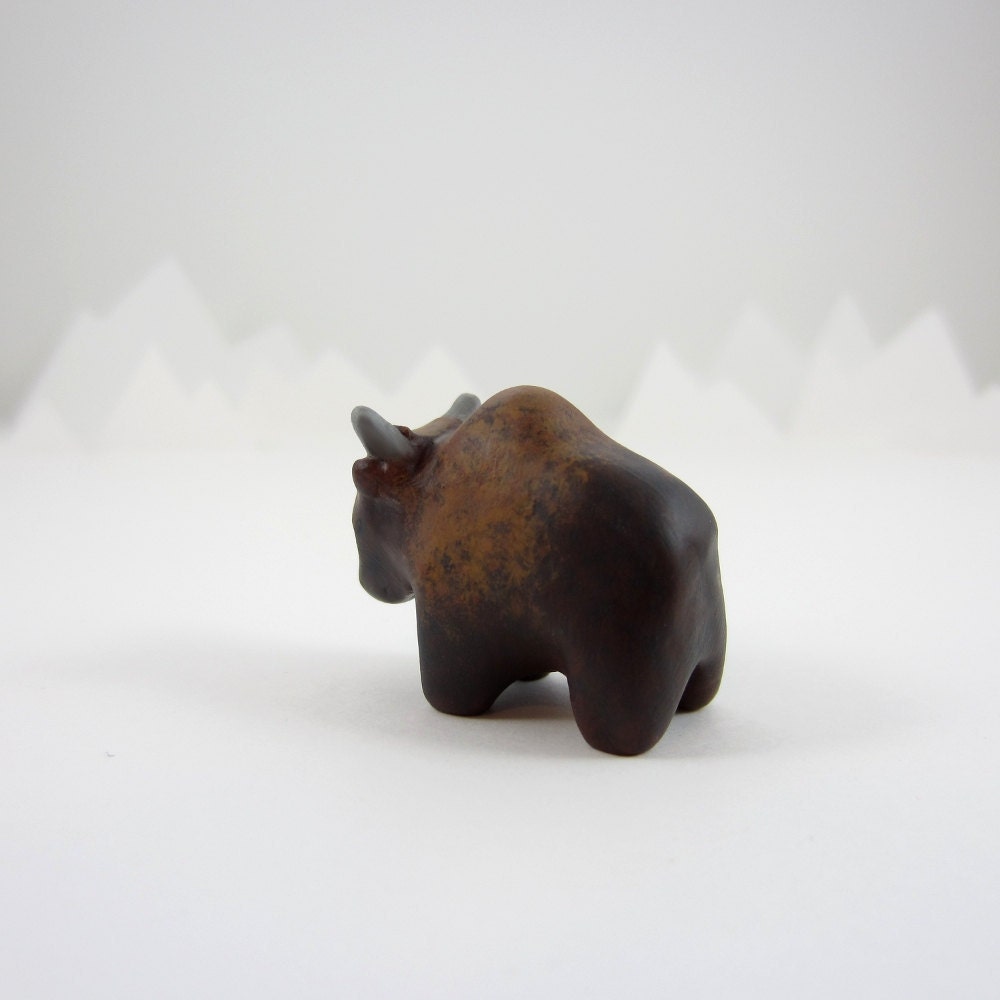 Buffalo  pocket totem figurine