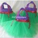 Set of 6 Disney Ariel Little Mermaid Princess Inspired Party Favor Tutu Bags
