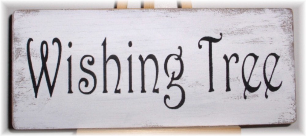 Wedding Sign Wishing Tree Shabby Chic White Wedding Shower photo prop