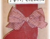 Christmas Stocking Red Wood Custom Personalize