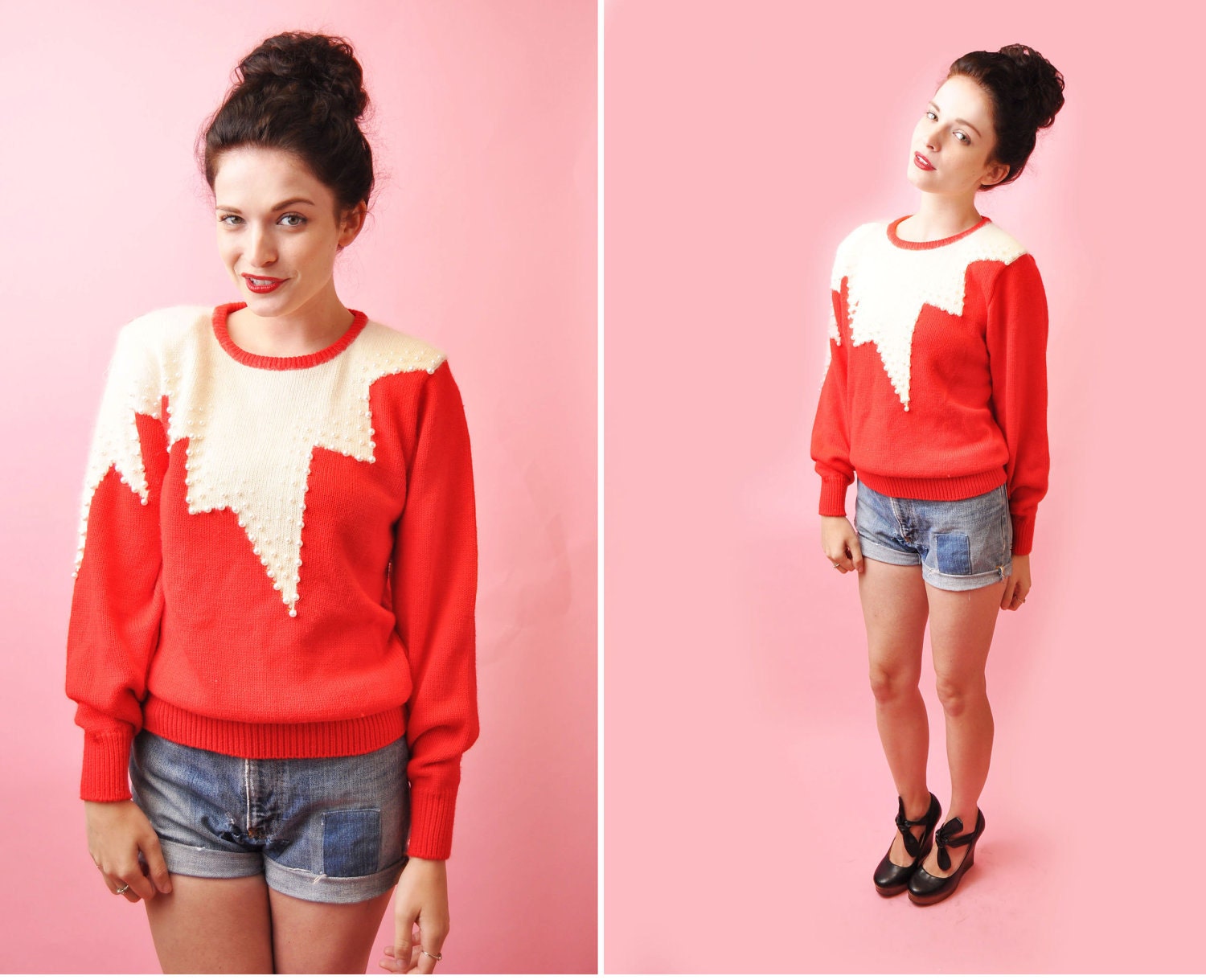 Vintage Candy Cane Lane Sweater