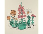 The Looking Glass Garden Screen Print
