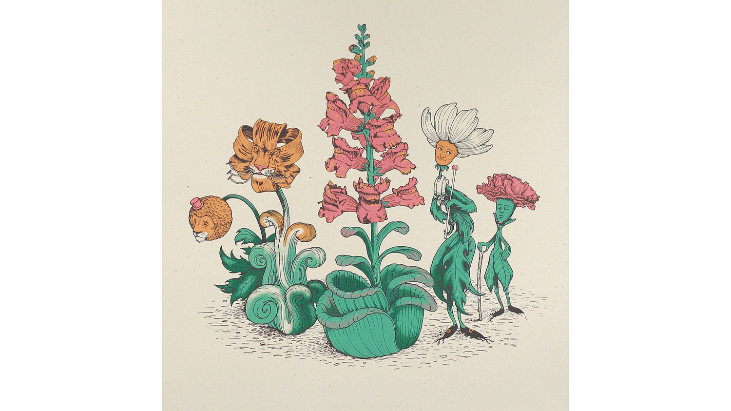 The Looking Glass Garden Screen Print