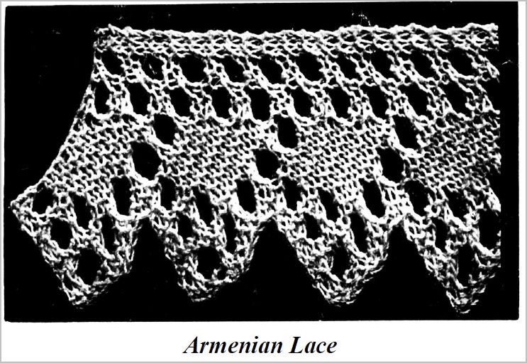Knitted Lace Edging 3 designs PDF pattern English pattern Edwardian 1900 1905