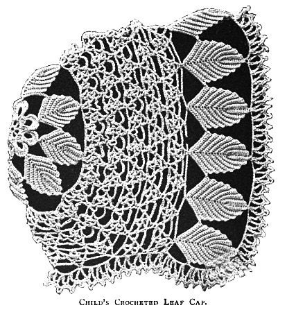 Irish Crochet Lace Baby Bonnet or Cap PDF Vintage Antique pattern from 1901