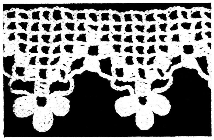 Crochet Lace Edging Lucky Clover Vintage PDF pattern 1958