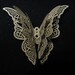 Butterfly Filigree - Grey - NOW 50% OFF - With Lifelike 3-D Wings - 42mmW x 35mmH x 7mmD
