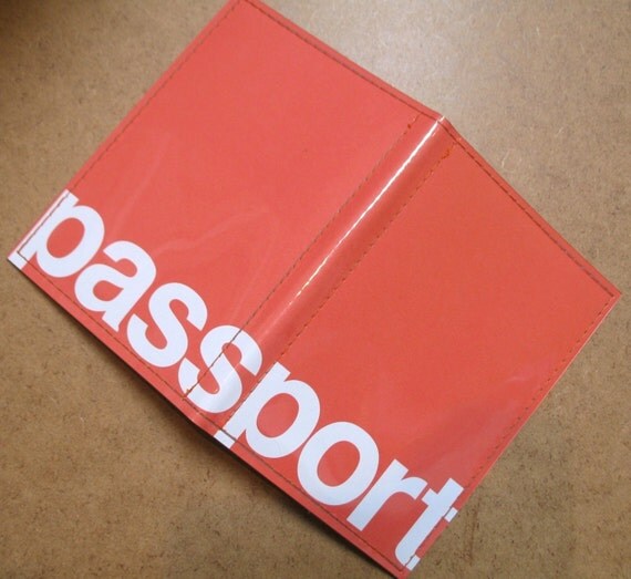 International Orange Passport Case by tinymeat on Etsy