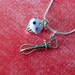 Sterling Silver Whisk and Swarovski Crystal Cupcake Charm Necklace