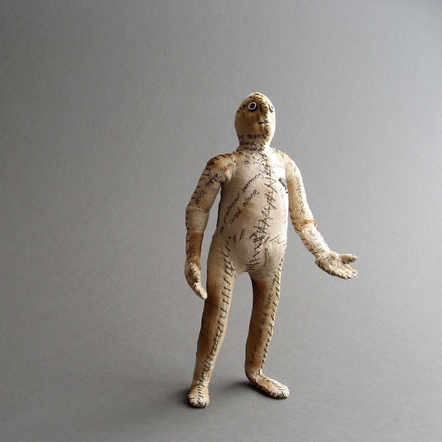 One of a Kind Doll - Stories Untold - Figurative Fabric Sculpture - OOAK