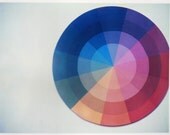 Color Wheel Polaroid 5x7 Fine Art Print--Minimalism Color Design Theory Artist Cheerful Apartment Home Decor