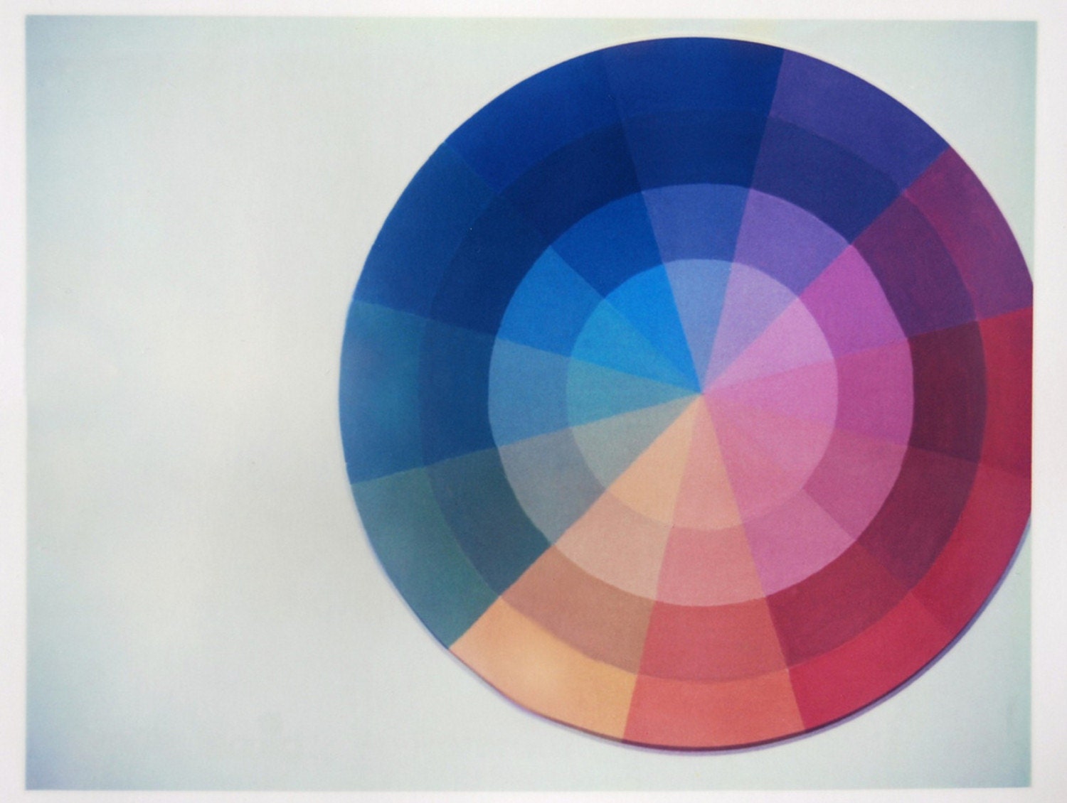 Color Wheel Polaroid 5x7 Fine Art Print--Minimalism Color Design Theory Artist Cheerful Apartment Home Decor