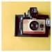 Super 5x5 Fine Art Print--Vintage Polaroid Camera Cute Whimsical Yellow Black Red Photograph