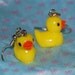 Yellow rubber duck earrings