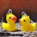 Yellow rubber duck earrings