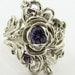 Jane's Rose Wedding Set, White gold with lavender sapphires