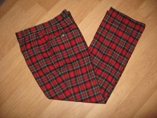 mens red tartan plaid pants